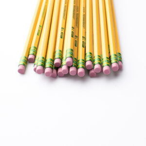 Yellow number 2 pencils with erasers