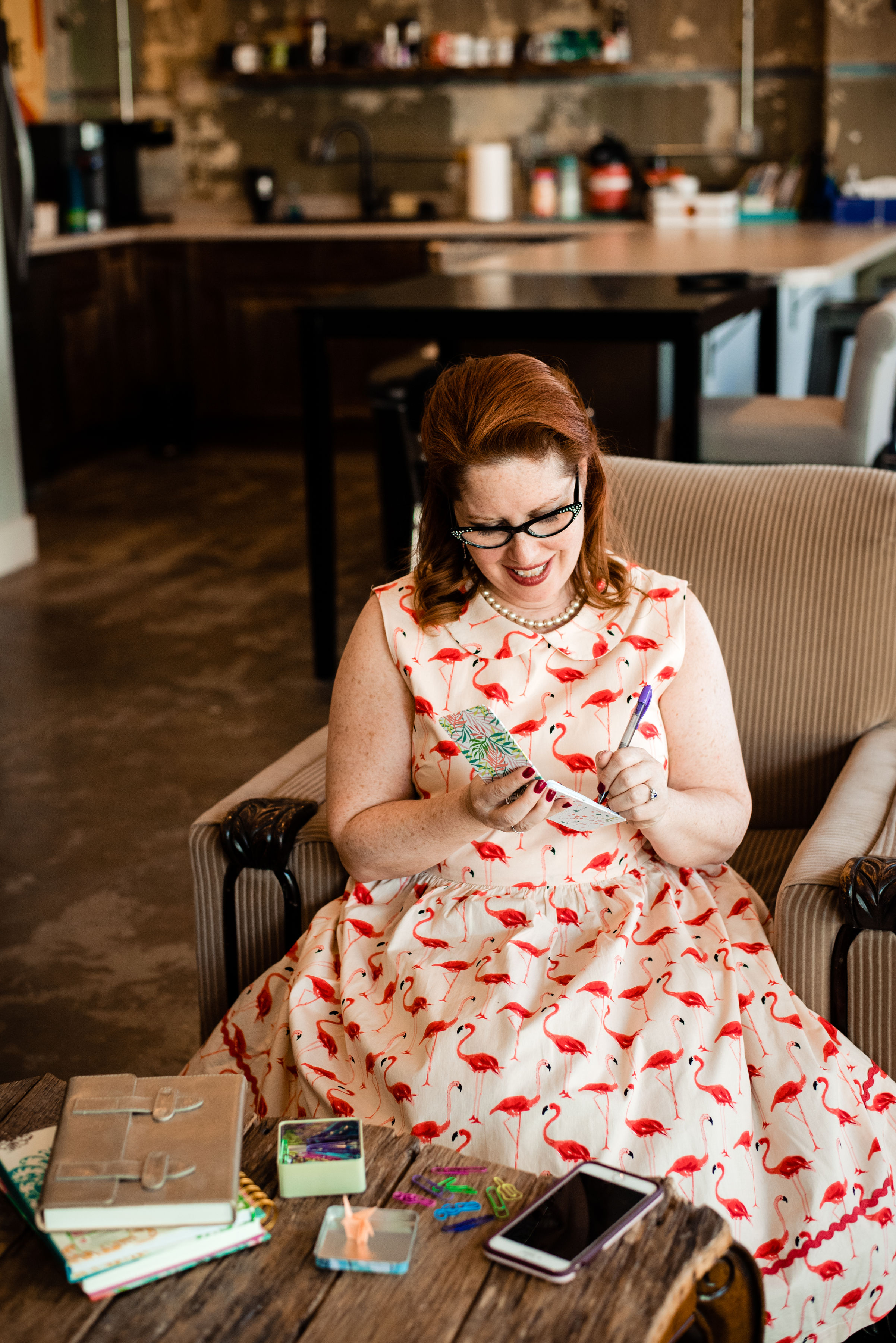 Raina, owner and lead planner of Weddings and Events by Raina busy planning a Nashville wedding.