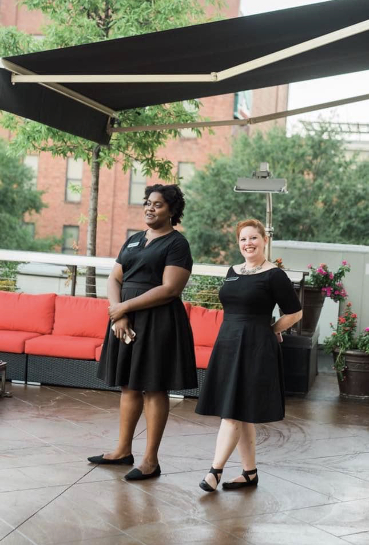 Raina, owner and lead planner of Weddings and Events by Raina and team member Brittany at Hard Rock Cafe wedding.