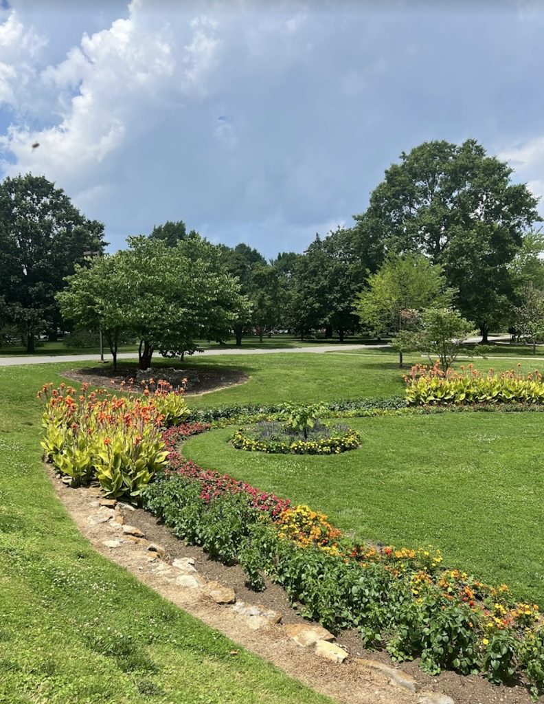 Centennial Park Sunken Garden in full bloom in early spring